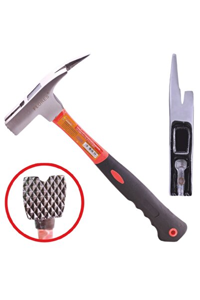 flores Дърводелски чук с връх, пластмасова дръжка, 600 г