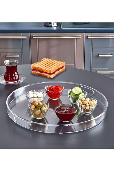 ARVALE Transparent Presentation Fan |   Large Size Cake and Dessert Service