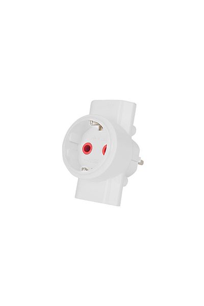 flores Triple plug Fetih, 3 positions, 1 x Schuko, 2 x Euro, grounding, T model