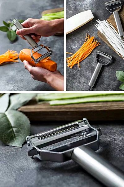 Tilbe Home Multi Practical Stainless Steel Turbo Julienne Fruit Vegetable Peeler Cutter Chopper