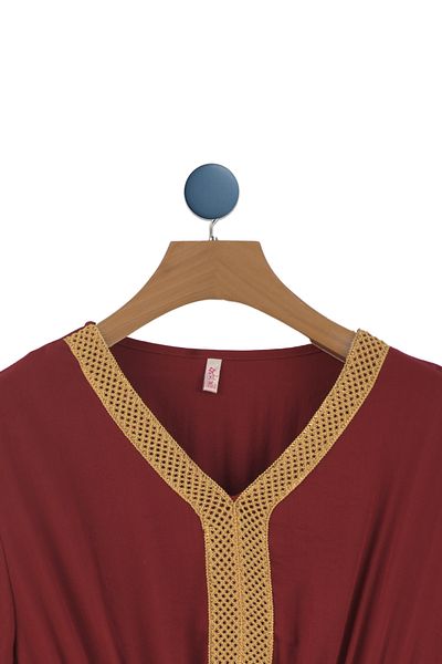 Lilo Co V-Neck Crochet Dress