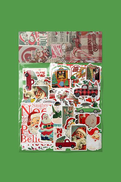 dadi ramba Vintage New Year Sticker Pack -Bullet Journal - Agenda -Laptop Label Sticker
