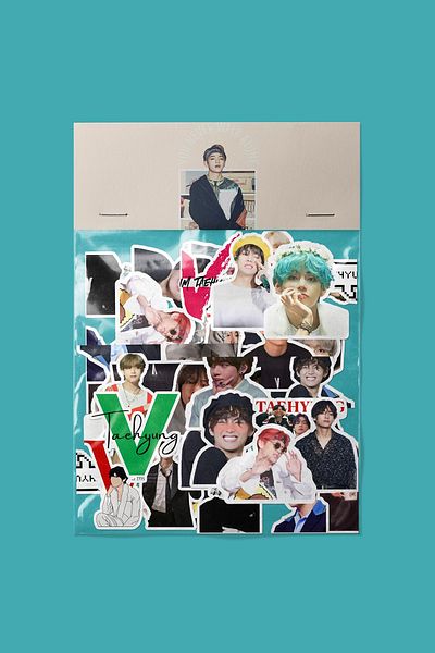 dadi ramba V Bts Sticker Pack -Bullet Journal - Agenda -Laptop Sticker Decal