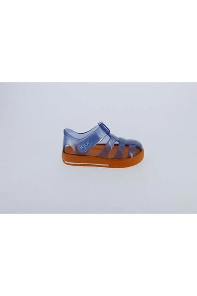 IGOR Звездни двуцветни сандали S10270 Marino / Naranja
