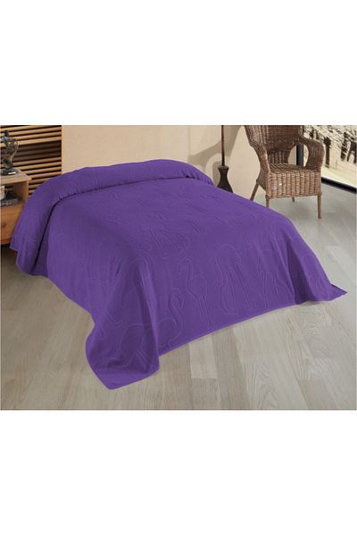 DNZ GÜLCAN TEKSTİL Luisa Towel Pique Bedspread Flamingo (Double) 220*240