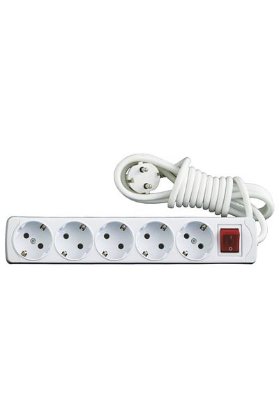 flores Prelungitor, cu intrerupator si led, 2 m, 5 prize