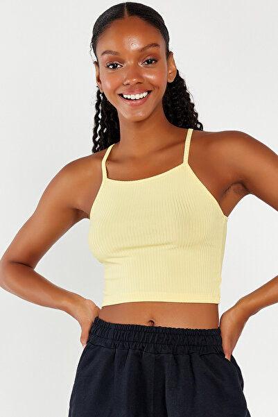 Hopoi Crop Top cu bretele de frânghie pentru femei