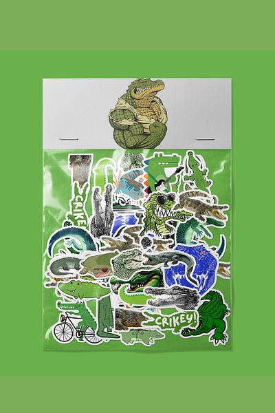 dadi ramba Crocodile Sticker Pack -Bullet Journal - Agenda -Laptop Sticker Decal