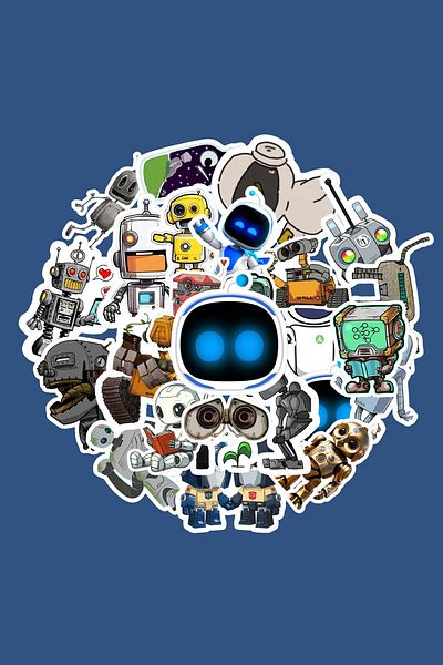 dadi ramba Sweet Robots Sticker Pack -Bullet Journal - Agenda -Laptop Label Sticker
