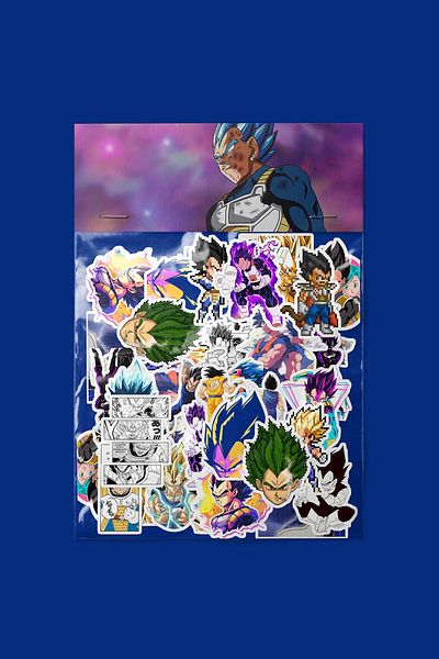 dadi ramba Vegeta Dragon Ball Sticker Pack -Bullet Journal - Agenda -Laptop Sticker Decal