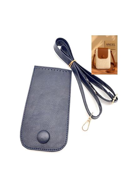 angel çanta aksesuar Angel Bag Accessory Navy Blue Color Button Model Bag Making Set with Light Gold Metal