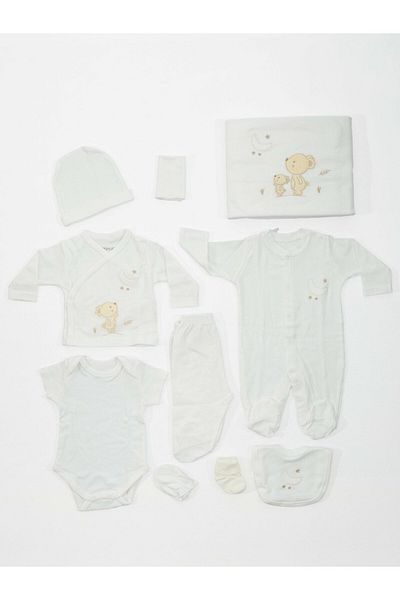 Bebitof Organic Moon and Teddy Bear 10-Piece Hospital Discharge Set