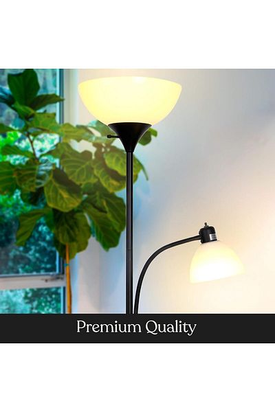 COOYA adjustable Floor lamp, 3-step rotary switch socket, living room, home essentials