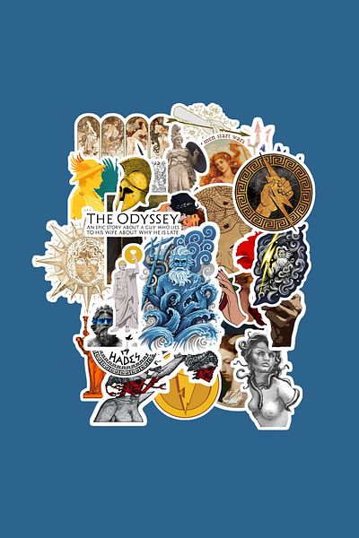 dadi ramba Greek Mythology Sticker Pack -Bullet Journal - Agenda -Laptop Label Sticker