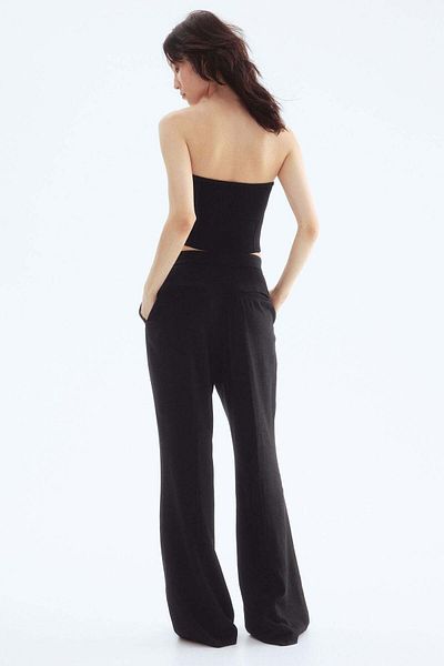 H&M Bootcut linen-blend trousers