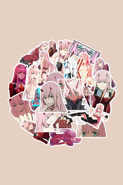 dadi ramba Zero Two Sticker Pack -Bullet Journal - Agenda -Laptop Sticker Decal