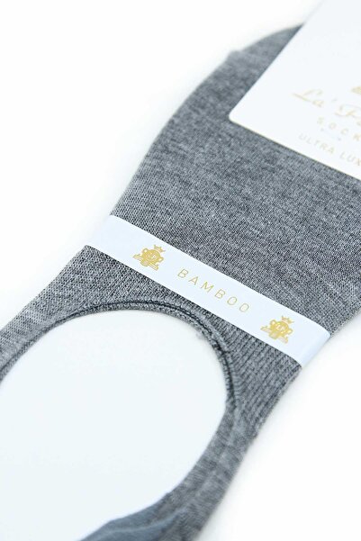 La Pescara Gray Ultra Luxury Invisible 12 Pack Bamboo Men's Socks Crp382