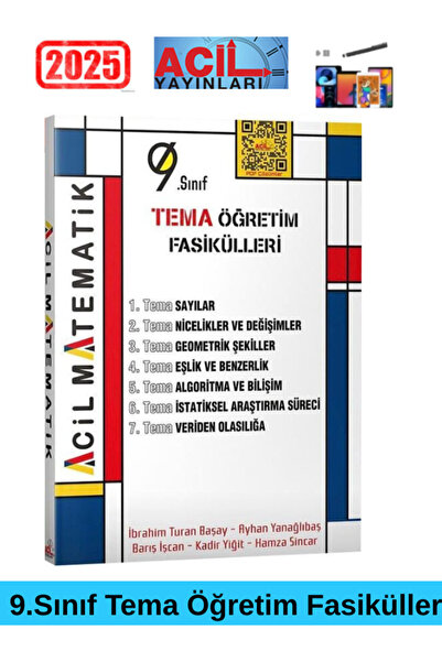 Acil Yayınları 9. Sınıf Acil Matematik Tema Öğretim Fasikülleri+Android Kalem