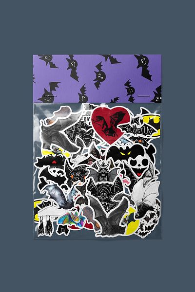 dadi ramba Bat Sticker Pack -Bullet Journal - Agenda -Laptop Label Sticker