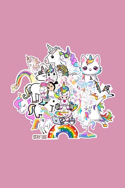 dadi ramba Unicorn Sticker Pack -Bullet Journal - Agenda -Laptop Label Sticker
