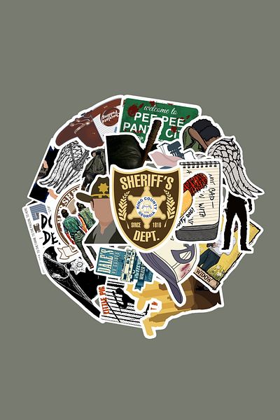 dadi ramba Walking Dead Sticker Pack -Bullet Journal - Agenda -Laptop Sticker Decal