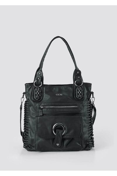 ÇÇS Leather Shoulder Bag - Wash Design
