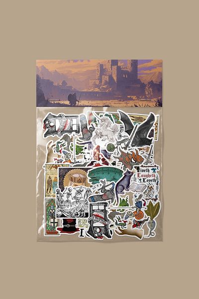 dadi ramba Medieval Sticker Pack -Bullet Journal - Agenda -Laptop Sticker Decal