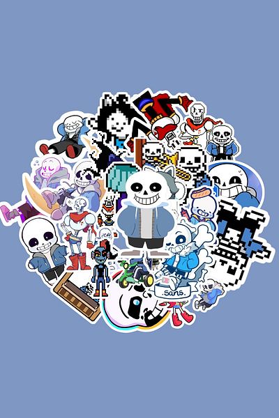 dadi ramba Undertale Sans Sticker Pack -Bullet Journal - Agenda -Laptop Sticker Decal