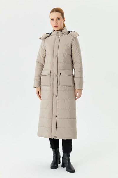 Günay Karaca Ahval Inflatable Women's Winter Coat Fiber Filling Hooded 6043