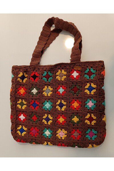 EL YAPIMI El Örgüsü Motifli Çanta