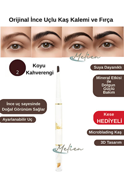 Melien 1Pcs 2-in-1 Eyebrow Pencil & Eyebrow Brush Eyebrow Makeup Dye for Natu...
