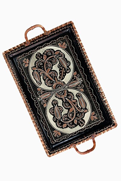 Yardımcı Bakır Since 1997 Erzincan Processing Copper Rectangular Tray for 6 P...