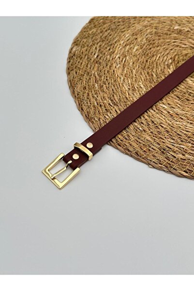 Desre Moda Γυναικεία ζώνη μπορντό/τετράγωνη πόρπη, ζώνη παλτό, ζώνη πανταλόν,...