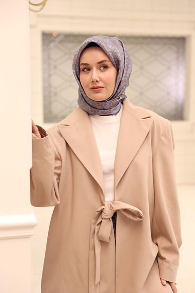 Silk Home Μεταξωτό φουλάρι Tivil 11464-51 Μπλε μικτό σχέδιο