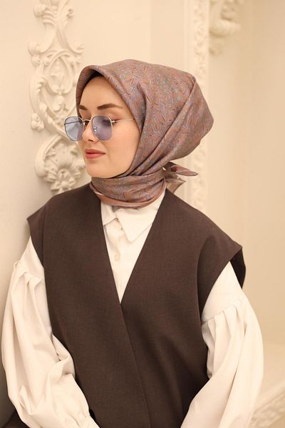 Silk Home Tivil Μεταξωτό Φουλάρι 11464-36 Πούδρα Μικτό Μοτίβο