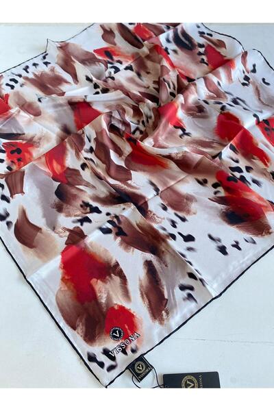 Vissona Μεταξωτό μαντήλι Tivil 51800 - 44044 Λευκό Μικτό σχέδιο