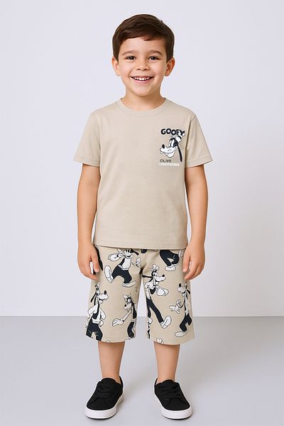HÇM Boy's Shorts Suit Back Printed Cycling Collar F14