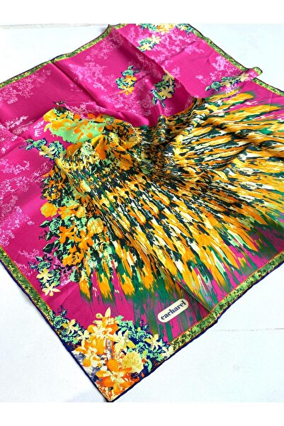 Cacharel Μεταξωτό μαντήλι Tivil 42668 Πορτοκαλί Μικτό σχέδιο