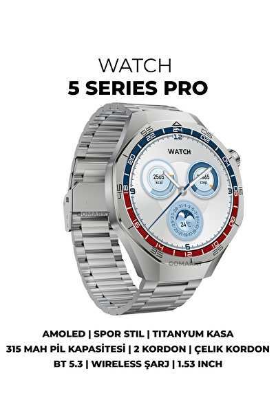 GoMarkt Watch Pro Series 5 46mm - Titanyum Akıllı Saat