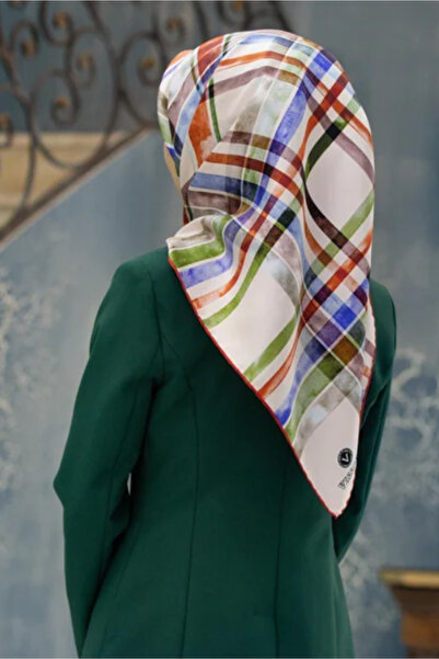 Vissona 100% mătase twill cu model în carouri, culoare bronz - culoare kaki, ...