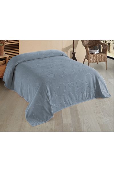 DNZ GÜLCAN TEKSTİL Luisa Towel Pique Bedspread Heart (Double) 220*240