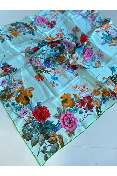 Pierre Cardin Sura Silk Scarf 43363 Pistachio Green Mixed Pattern