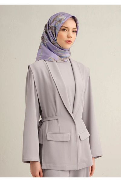 Armine Eșarfă de mătase Tivil 9324-87 Liliac Model Mixt