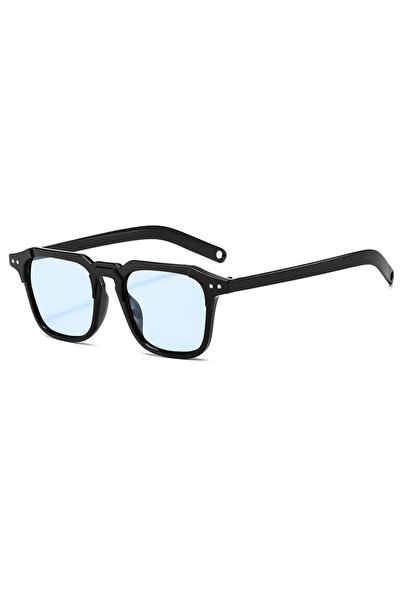 REDz Accessories Ochelari de soare, Equinox Retro, protecție UV400, ramă pătrată, albastru-negru