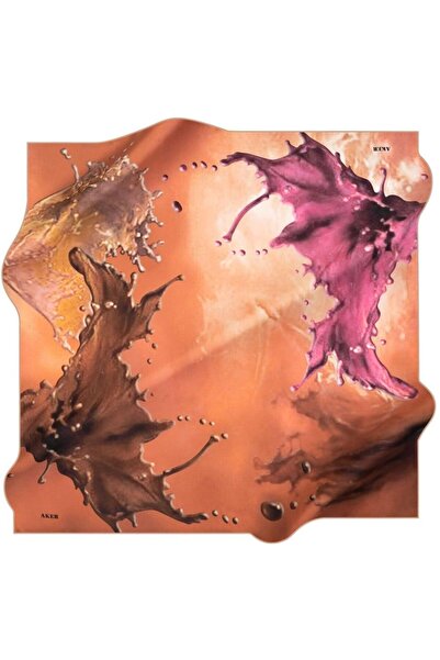 Aker Tivil İpek Eşarp 39622 Pudra Karma Desen 8271713 - 961