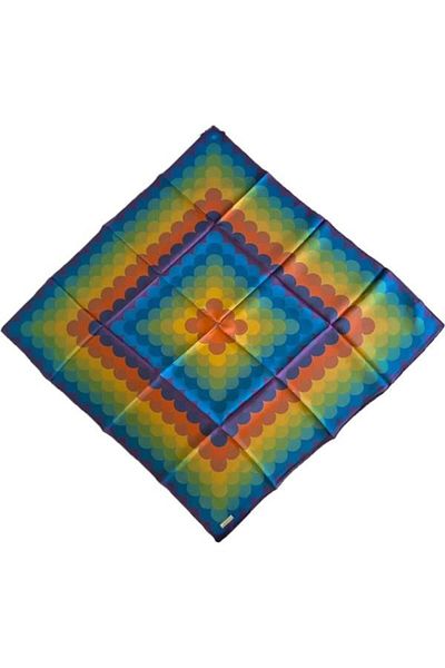 Armine Tivil Silk Scarf 9212-35 Green Mixed Pattern