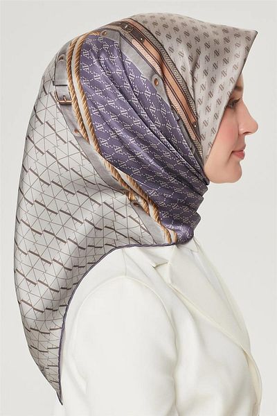 Armine Nostalgia Tivil Silk 8519-05 Γκρι Μικτό Μοτίβο