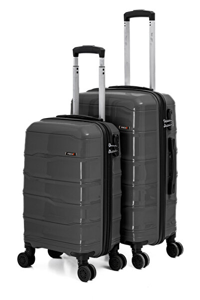 FOCUX 23 Orta boy+Küçük(Kabin Boy) Kırılmaz Polipropilen Valiz Seyahat Tatil ...