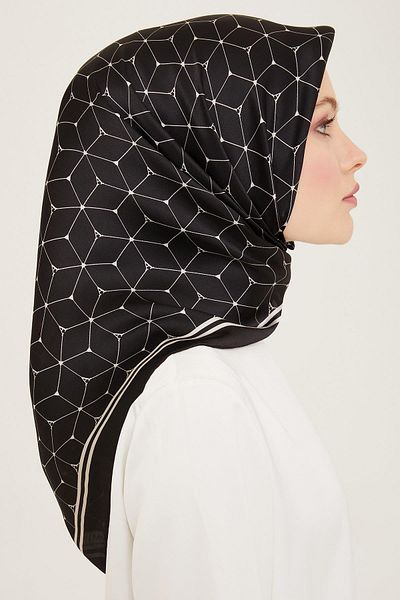 Armine Nostalgia Sura Silk 9166-03 Μαύρο Μικτό Μοτίβο
