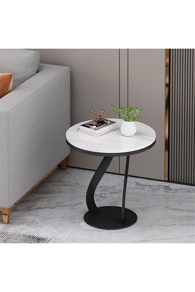 Generic Side table 55 x 40 cm - black and white